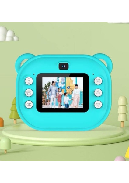 Cmr-01 Karakterli Dijital Video Fotoğraf Çocuk Kamerası Anlık Termal Resim Kağıt Baskılı Yazıcı