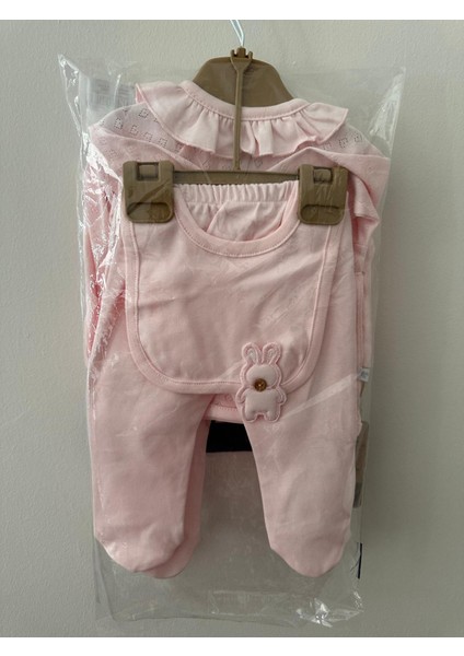 Cute Rabbit ( Tavşanlı ) Lila, Pembe, ve Ekru Renk Çeşitli Kız Bebek 5 Li Hastane Çıkışı 1473