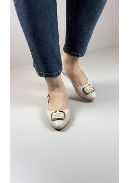 Klara 3021 Kadın Babet - Açık Topuklu Tokalı Şık Günlük ve Gecelik Ayakkabı fiyatları