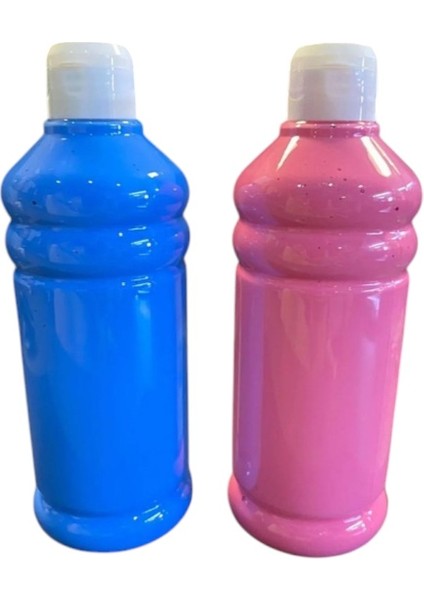 Mavi Pembe Cinsiyet Belirleme Parmak Boyası 1 Adet 500 ml Kız Cinsiyet Açıklama Boyası Yıkanabilir Zararsız