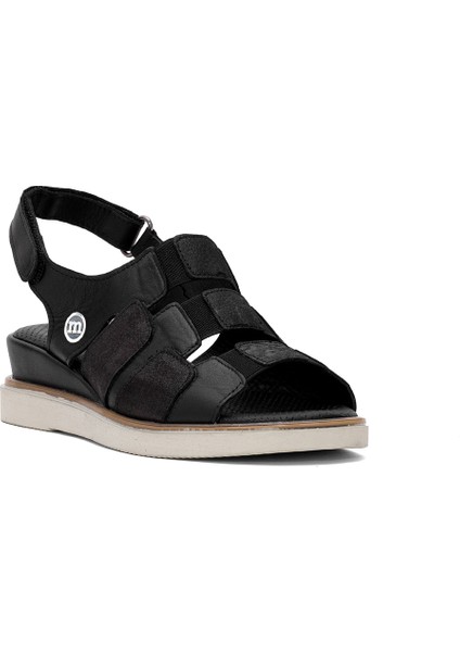 D25YS-5040 Kadın Hakiki Deri Düz Sandalet Siyah fiyatları