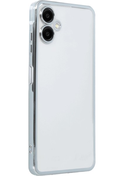 Samsung Galaxy A06 Kılıf Razer Lensli Silikon - Gümüş Gnzrz