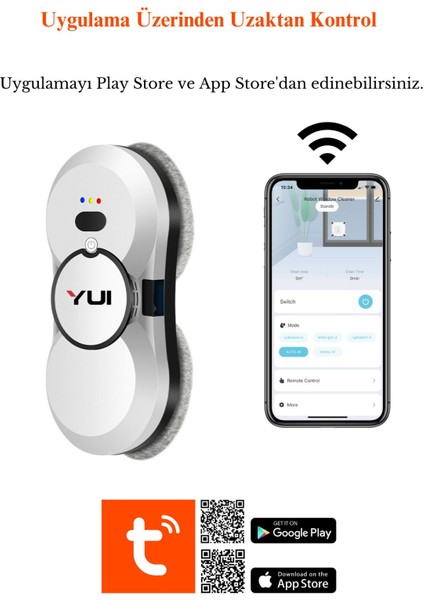 CS16 Pro 2024 Kumandalı - Uygulamalı Su Püskürtme 2800 Pa Akıllı Cam Silme Robotu