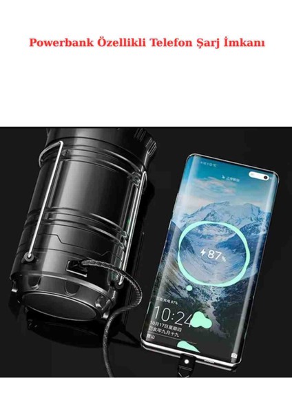 Güneş Enerjili Powerbank Özellikli Deprem Çadır Doğa Feneri Lambası fırsatları