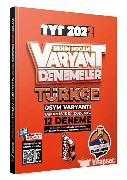 Tyt Türkçe Varyant Denemeler 12 Deneme Tamamı Video Çözümlü