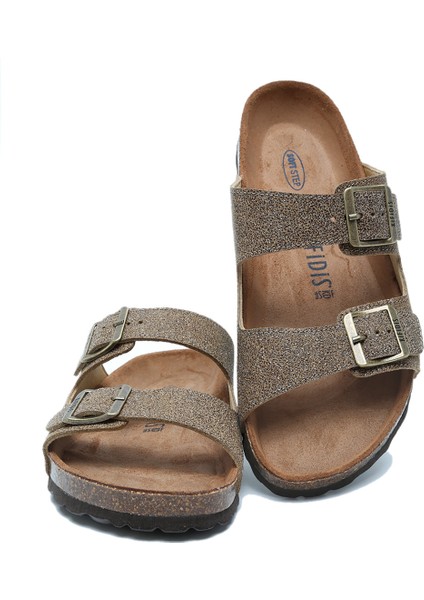 K15011 Kifidis Soft Step Kadın Çift Bantlı Mantar Terlik 36-41