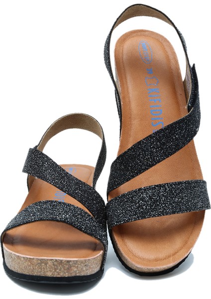 K14883 Kifidis Soft Step Kadın Dolgu Topuklu Mantar Sandalet 36-41 fiyatları