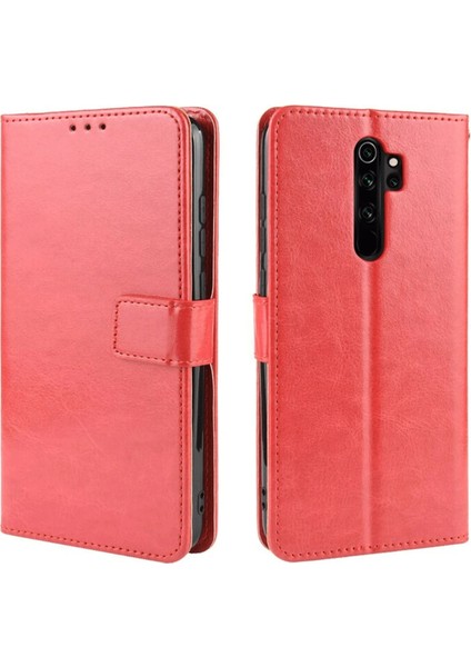 Xiaomi Redmi Note 8 Pro Kılıf Trend S Plus Kapaklı Kılıf - Kırmızı Gnzrz