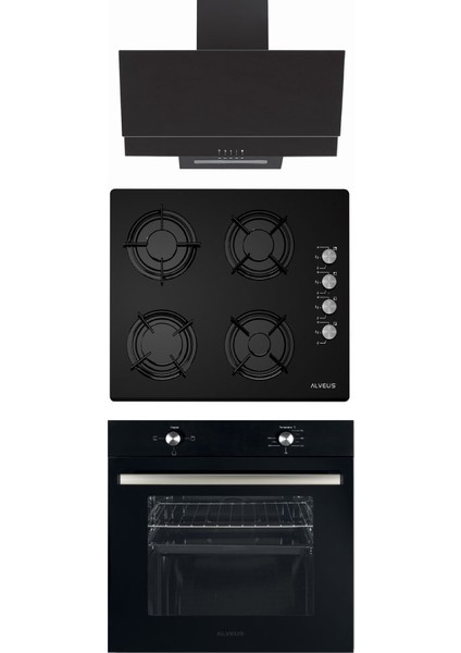Siyah 3lü Ankastre SET(GLS640-MFA604-F17)