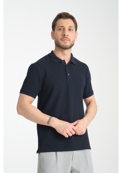 2862 Boston Erkek Lacivert Regular Fit %100 Pamuk Esneyen Kumaş Polo Yaka T-Shirt fiyatları