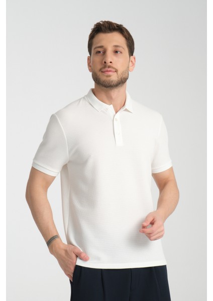 2862 Boston Erkek Beyaz Regular Fit %100 Pamuk Esneyen Kumaş Polo Yaka T-Shirt fiyatları