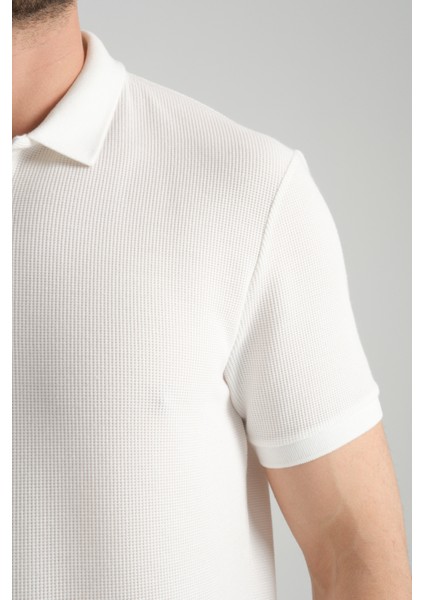 2862 Boston Erkek Beyaz Regular Fit %100 Pamuk Esneyen Kumaş Polo Yaka T-Shirt modelleri