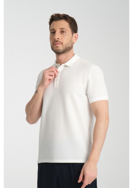 2862 Boston Erkek Beyaz Regular Fit %100 Pamuk Esneyen Kumaş Polo Yaka T-Shirt fırsatları