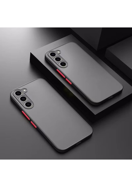 Samsung Galaxy A24 Kılıf Mat Parmak Izi Yapmaz Kamera Korumalı Renkli Tuşlu Buzlu Silikon Kapak Logo Gösterir