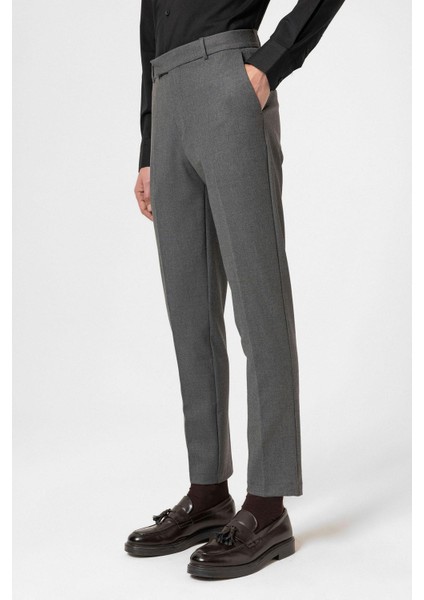 Antrasit Klasik Yüksek Bel Erkek Pantolon modelleri