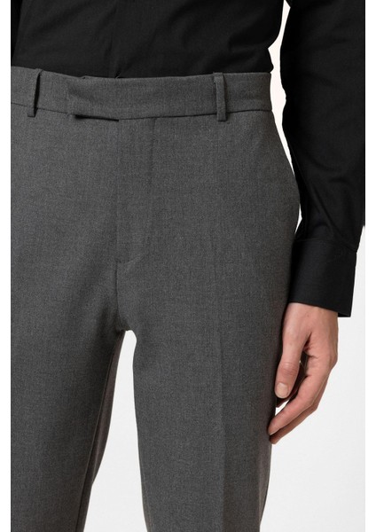 Antrasit Klasik Yüksek Bel Erkek Pantolon fırsatları