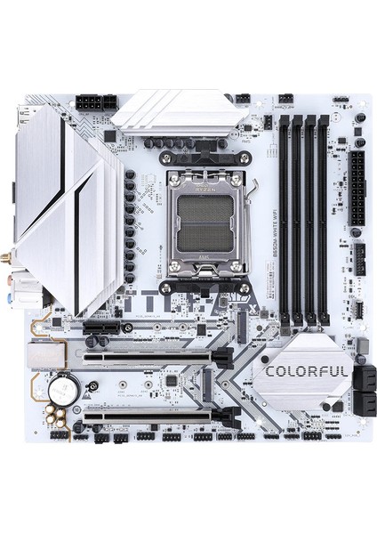 Battle-Ax B650M-WHITE Wıfı V15 Ddr5 7600 Mhz Matx Gaming (Oyuncu) Anakart
