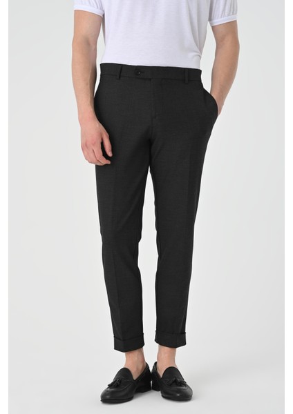 Füme Regular Fit Duble Paça Erkek Pantolon