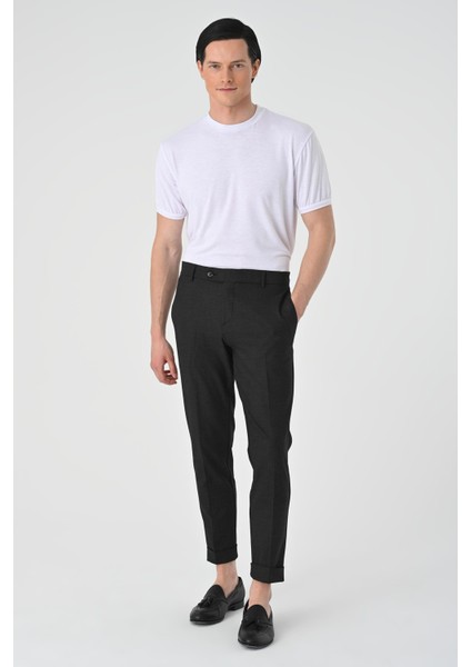 Füme Regular Fit Duble Paça Erkek Pantolon