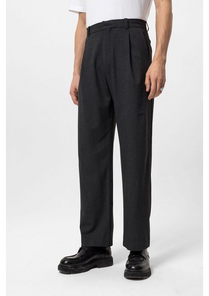 Antrasit Yüksek Bel Baggy Erkek Pantolon fiyatları