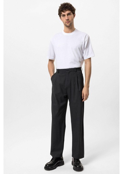 Antrasit Yüksek Bel Baggy Erkek Pantolon modelleri