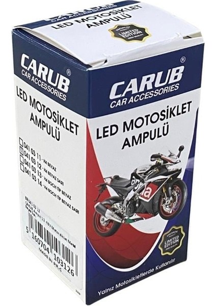 12V-24V H4 LED Ampul 43T Hs1 Mercekli (Beyaz-Sarı) (12V-48V) Motosiklet fırsatları