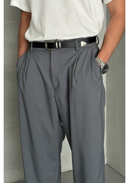 Erkek Pileli Ekstra Baggy Kalıp Kumaş Pantolon fırsatları