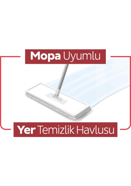 Easy Clean Kiraz Çiçeği Mopa Uyumlu Yer Temizlik Havlusu&mendili 20 Yaprak