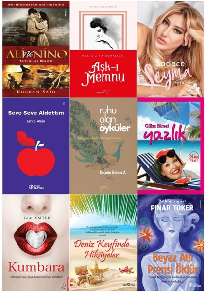 Kadınlara Özel Roman ve Hikaye Seti Tam 9 Kitap (Kargo Bedava)