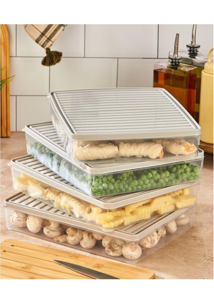 BGMT2525 4'lü Şeffaf Saklama Kabı 4x2,5 Lt Mikrodalga Buzdolabı ve Dondurucu Uyumlu düzenleyici fiyatları