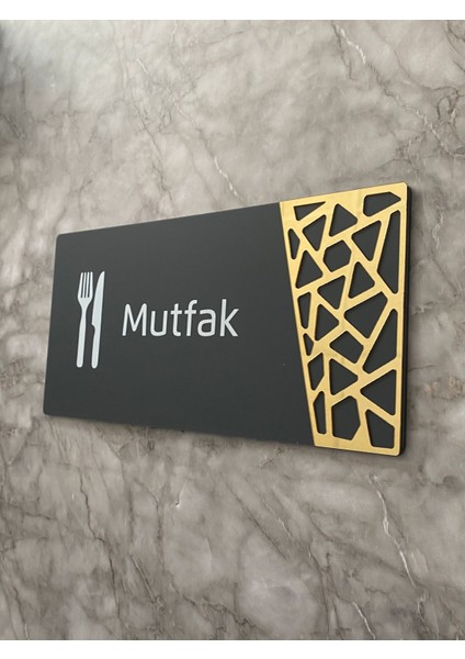 Mutfak Kapı Yönlendirme Levhası Oda Isimliği 24X12 cm modelleri