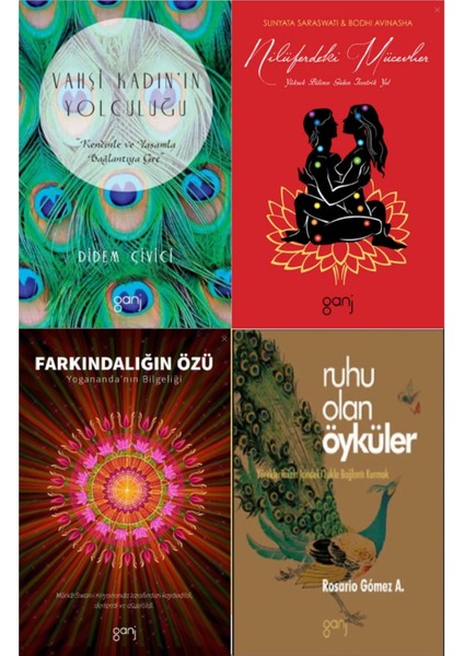 Ganj Yayınları 4 Kitap Set Vahşi Kadının Yolculuğu + Farkındalığın Özü + 2 Kitap