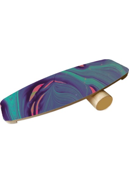 Ahşap Baskılı Denge Tahtası Rocket Balance Board Rocket Gym Board