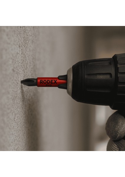 Rodex 4 Adet Mıknatıslı Bits Uç Ph2 50 mm Vida Sökme 5 cm Yıldız Matkap Vidalama Ucu S2 Çeliği