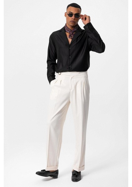 Siyah Relax Fit Erkek Gömlek fiyatları