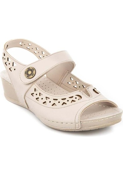 Terra 31130-045 Anatomik Taban Kadın Sandalet Full Krem 36-40