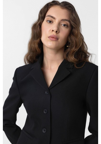 Siyah Crop Kadın Blazer Ceket indirimleri