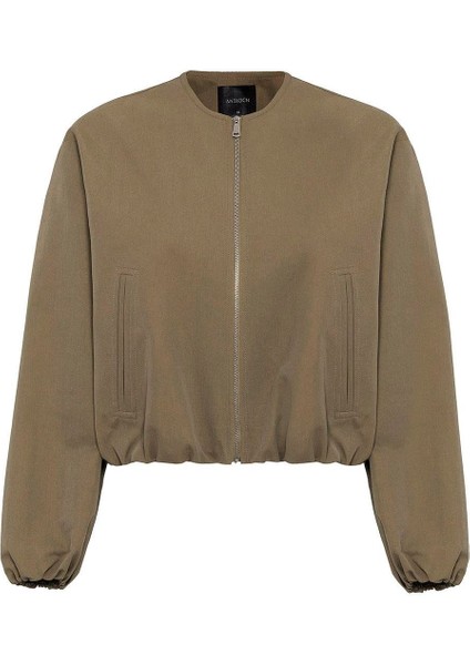 Haki Crop Kadın Bomber Mont indirimleri