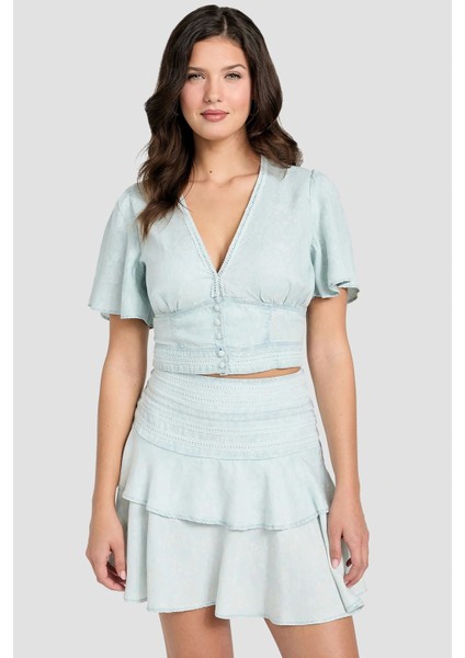 Luıza Top Kadın Mavi Etek W5GH82D5N81-TCPA