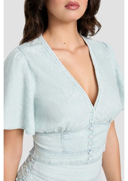 Luıza Top Kadın Mavi Etek W5GH82D5N81-TCPA modelleri