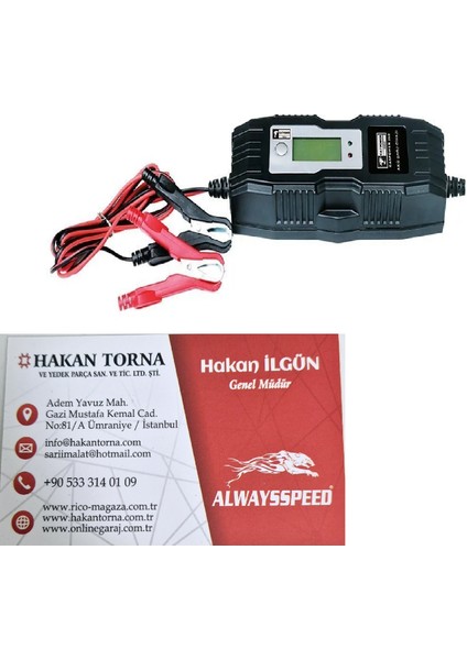 Dijital Akü Şarj Cihazı 6V-1.2 Ah-14 Ah