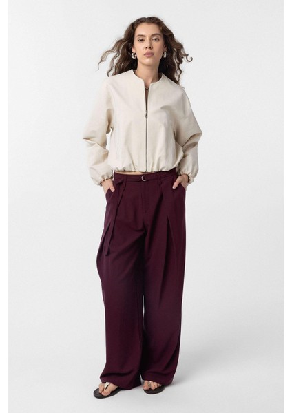 Taş Crop Kadın Bomber Mont