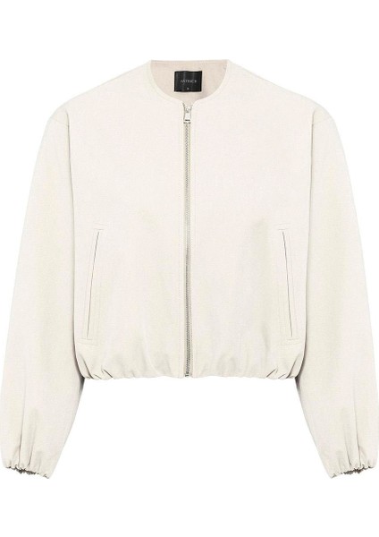 Taş Crop Kadın Bomber Mont