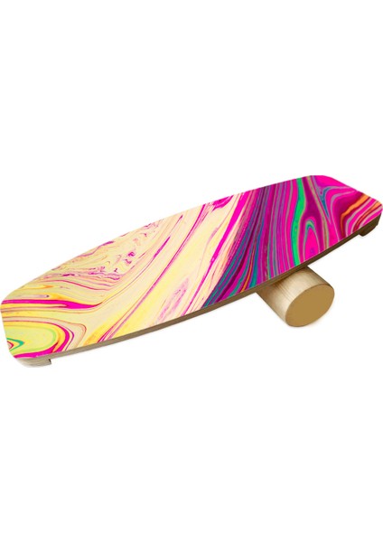 Ahşap Baskılı Denge Tahtası Rocket Balance Board Rocket Gym Board