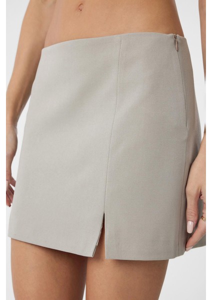 Taş Yırtmaçlı Kadın Mini Etek modelleri