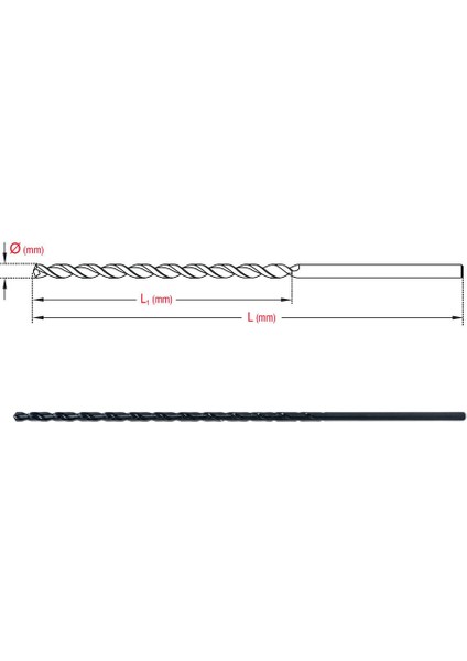 6327 Hss Uzun Matkap Ucu 5.0X245 mm