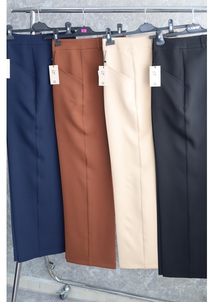 Agraflı Bol Paça Pantolon