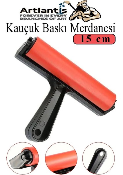 Kauçuk Baskı Merdanesi 15 cm 1 Adet Plastik Linol Baskı Merdanesi Silindir Rulo Merdane Vinil Baskı Yapıştırma fiyatları
