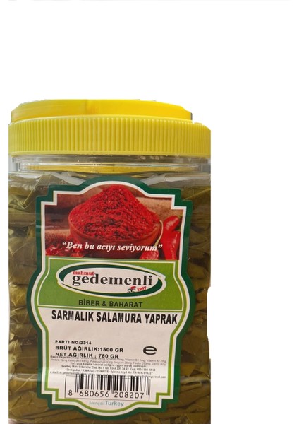 Sarmalık Salamura Yaprak 3500 GR