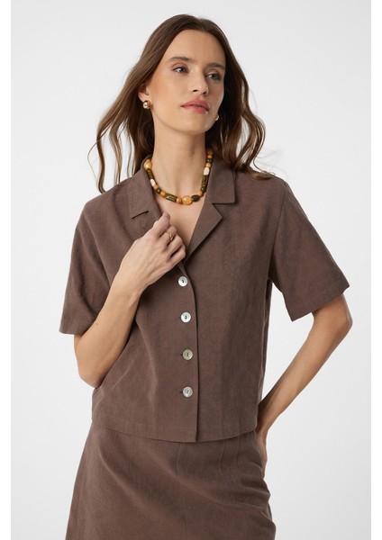 Kahve Gömlek Şort Kadın Takım fiyatları